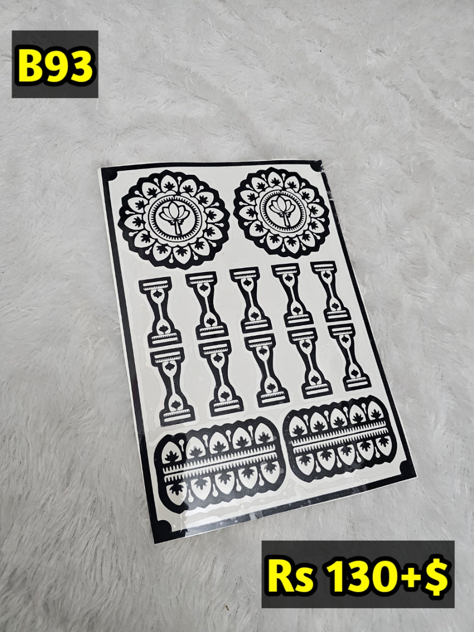Semi Bridal B93 Mehindi Sticker (Only Sticker)