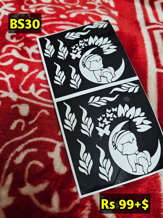 Baby Shower BS30 Mehindi Sticker (Only Sticker)