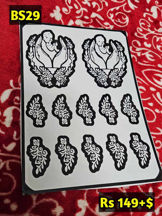 Baby Shower BS29 Mehindi Sticker (Only Sticker)