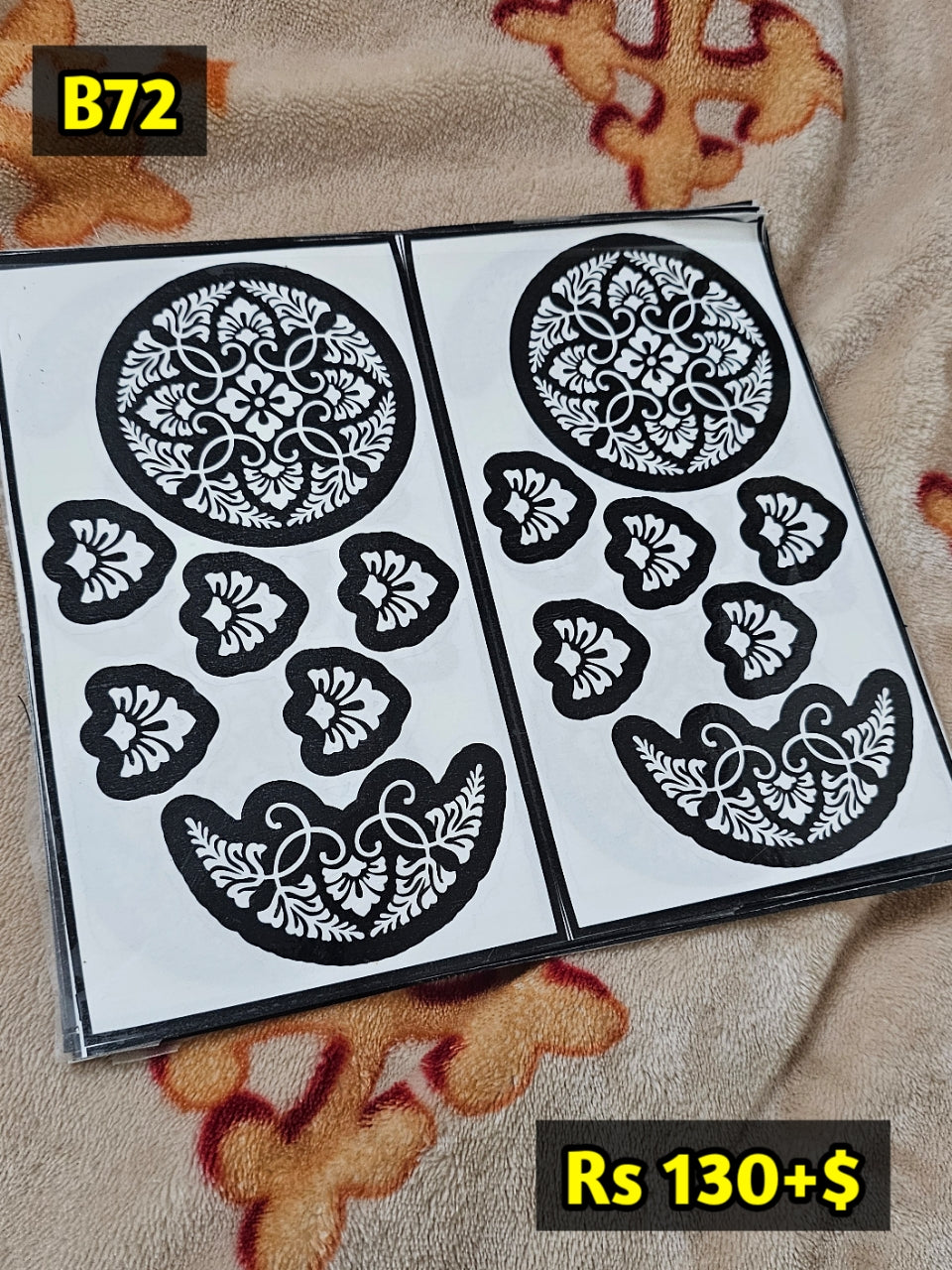 Semi Bridal B72 Mehindi Sticker (Only Sticker)