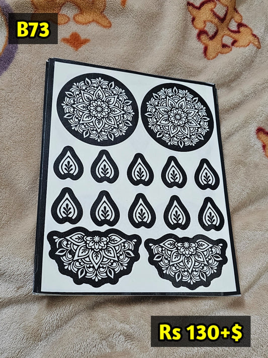 Semi Bridal B73 Mehindi Sticker (Only Sticker)