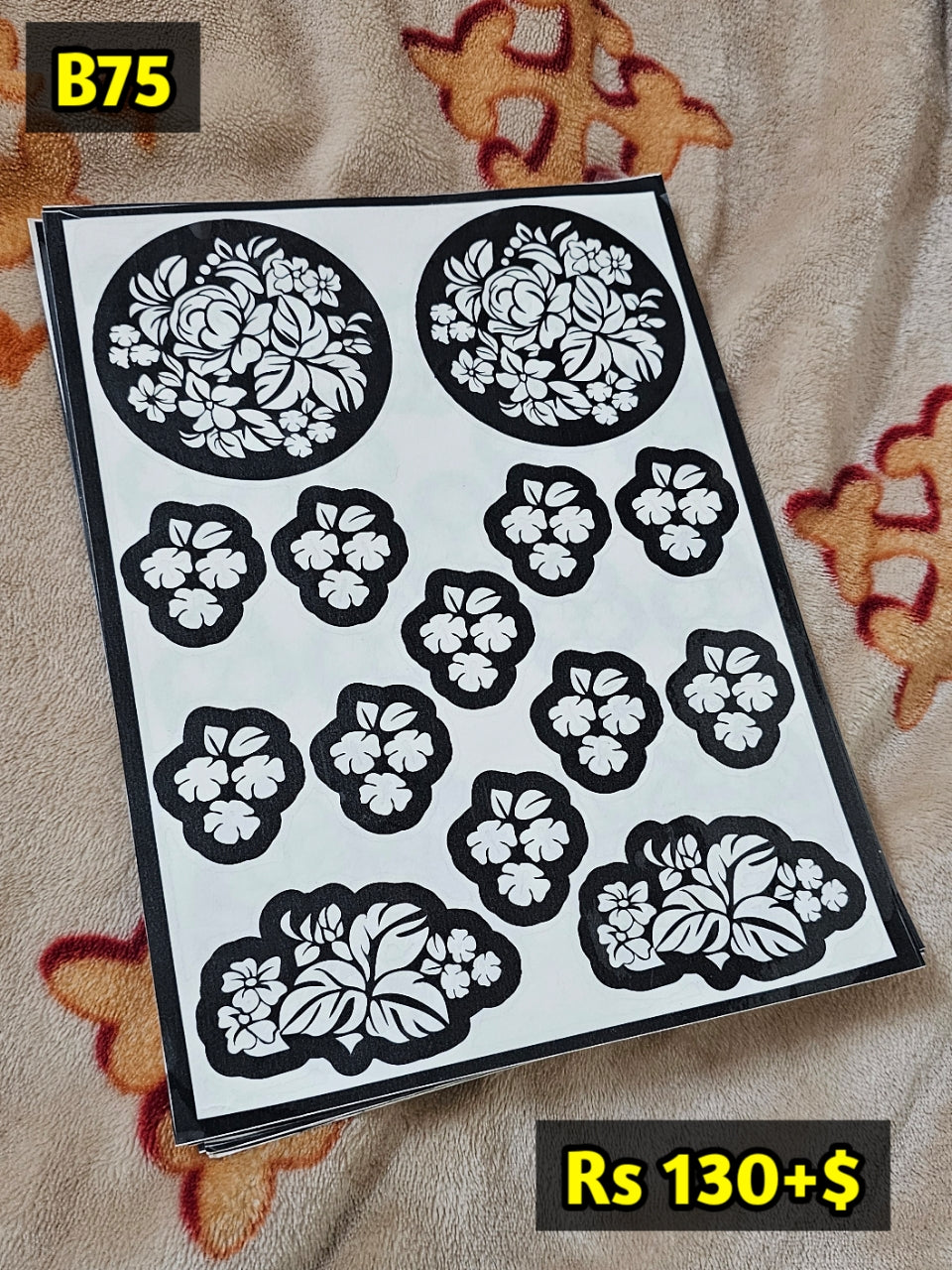Semi Bridal B75 Mehindi Sticker (Only Sticker)