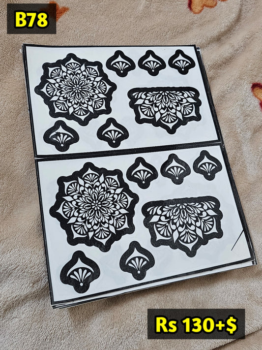 Semi Bridal B78 Mehindi Sticker (Only Sticker)