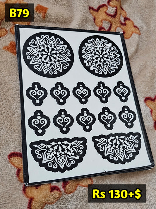 Semi Bridal B79 Mehindi Sticker (Only Sticker)