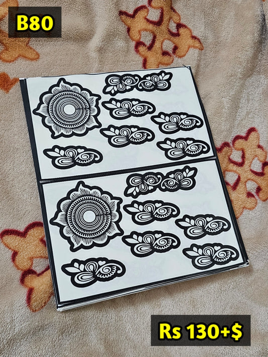 Semi Bridal B80 Mehindi Sticker (Only Sticker)
