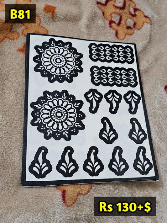 Semi Bridal B81 Mehindi Sticker (Only Sticker)