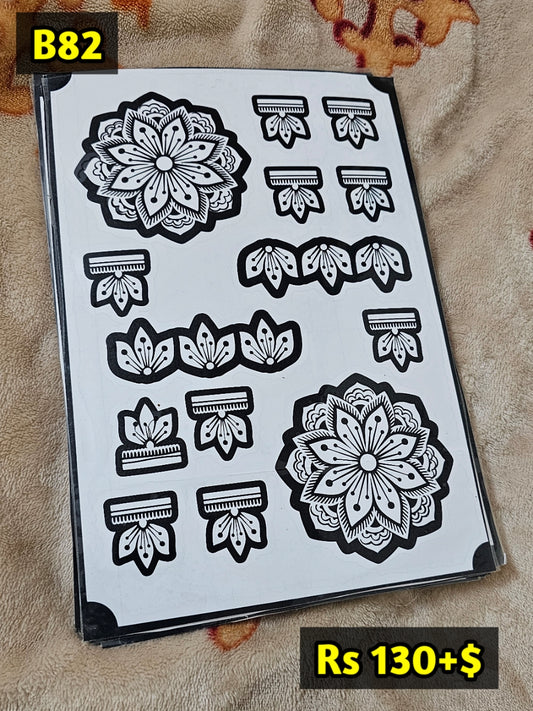 Semi Bridal B82 Mehindi Sticker (Only Sticker)