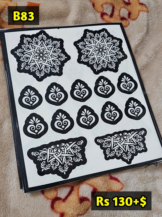 Semi Bridal B83 Mehindi Sticker (Only Sticker)