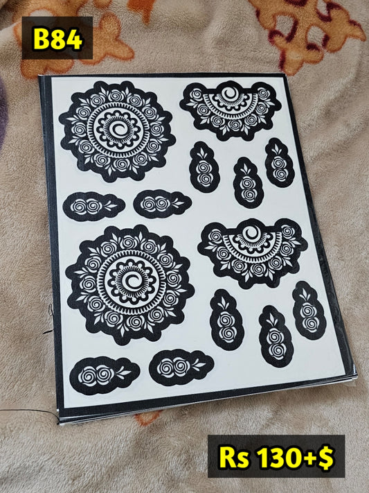 Semi Bridal B84 Mehindi Sticker (Only Sticker)