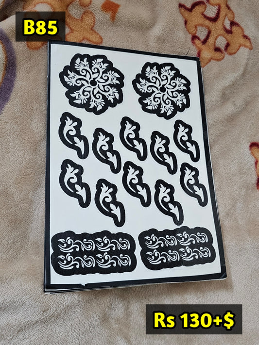 Semi Bridal B85 Mehindi Sticker (Only Sticker)