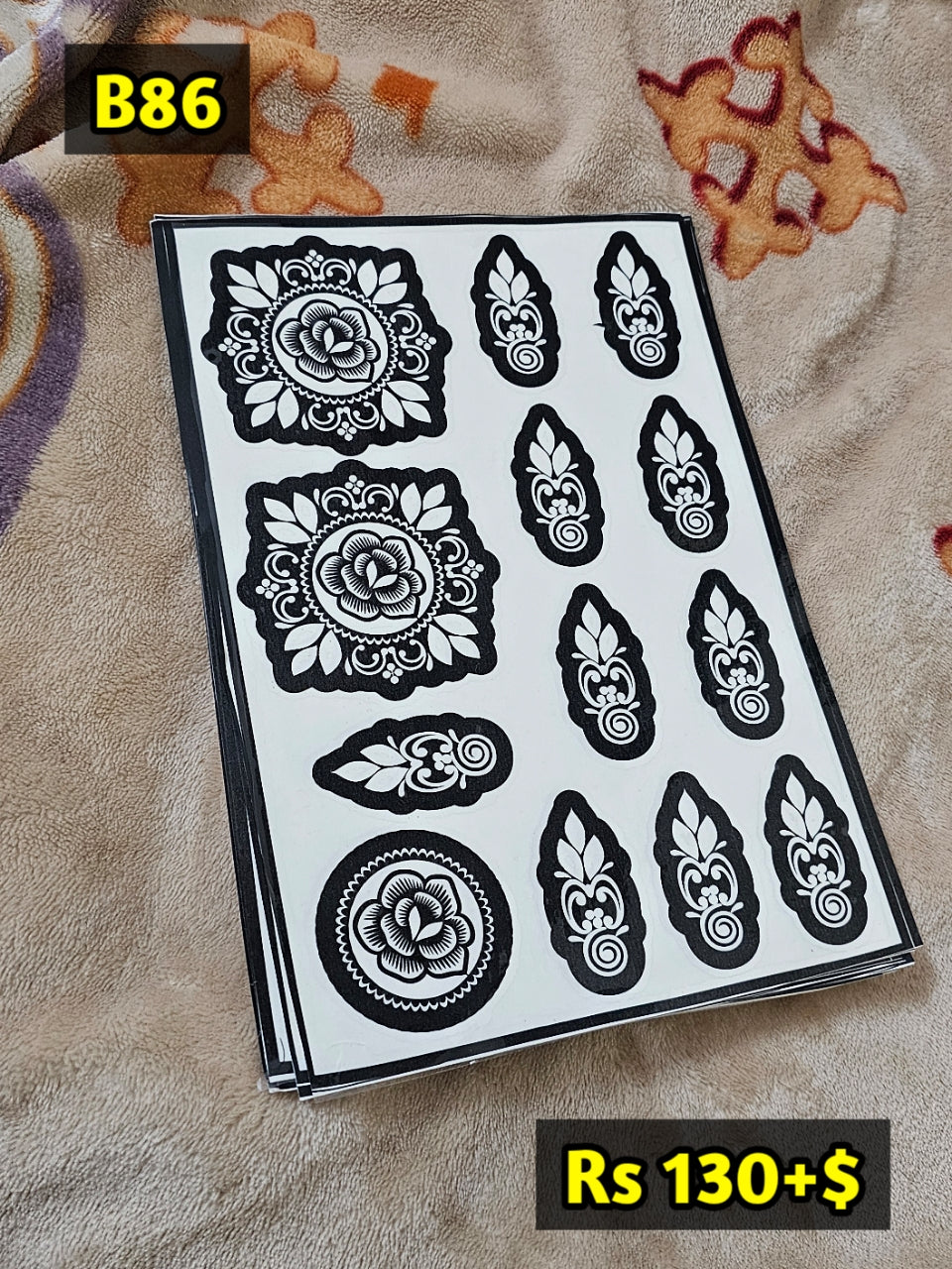 Semi Bridal B86 Mehindi Sticker (Only Sticker)