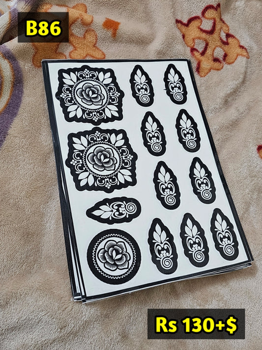 Semi Bridal B86 Mehindi Sticker (Only Sticker)