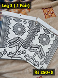 Semi Bridal Leg Mehindi Sticker L3 (Only Sticker)