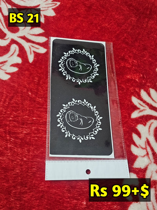 Semi Baby Shower BS21 Mehindi Sticker (Only Sticker)
