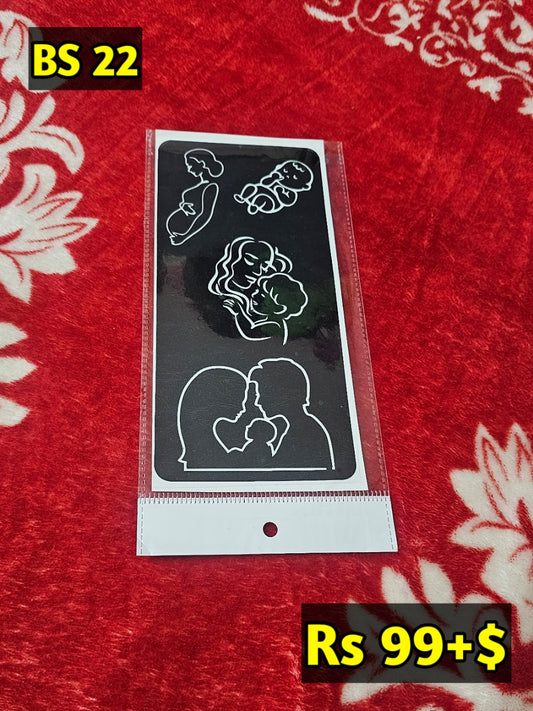 Semi Baby Shower BS22 Mehindi Sticker (Only Sticker)