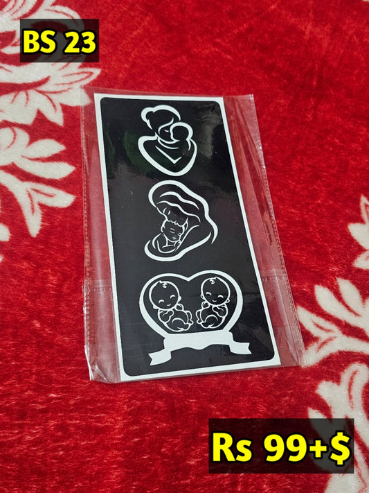 Semi Baby Shower BS23 Mehindi Sticker (Only Sticker)