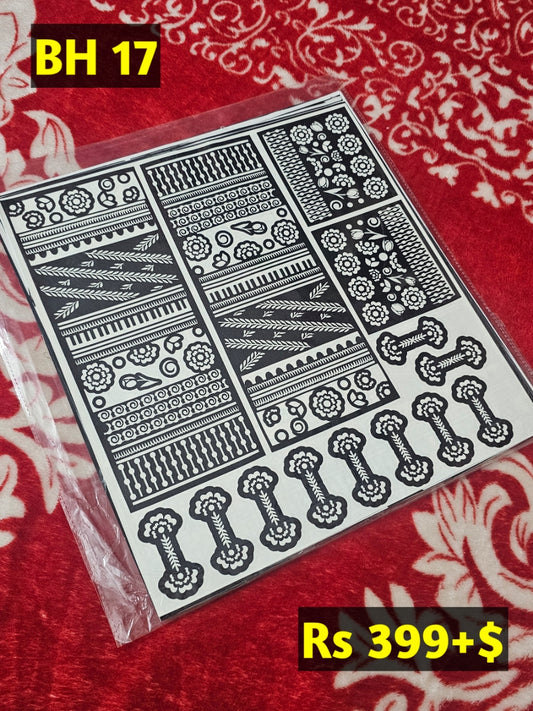Bridal BH17 Mehindi Sticker (Only Sticker)