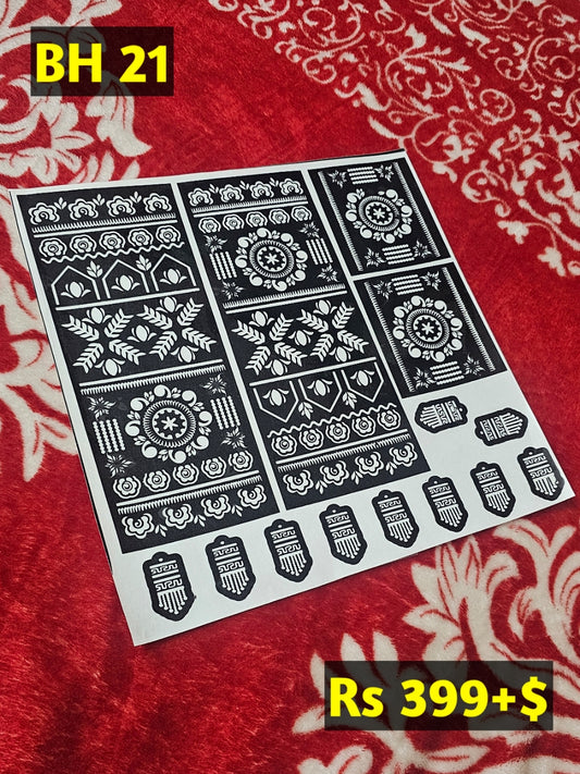 Bridal BH21 Mehindi Sticker (Only Sticker)