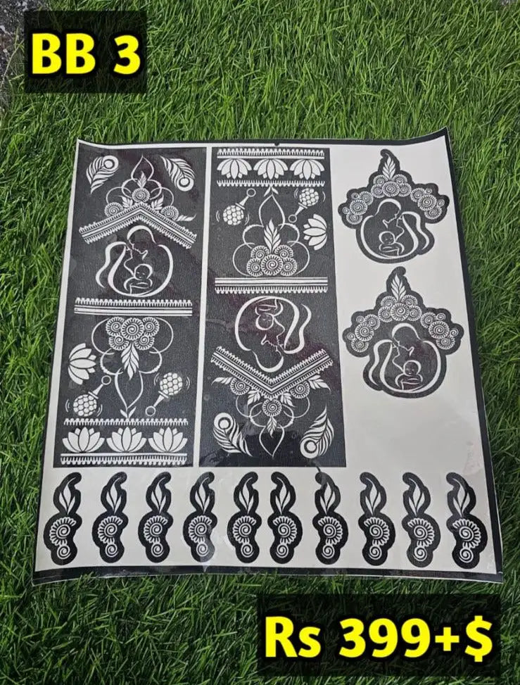 Baby Shower BB3 Mehindi Sticker (Only Sticker)