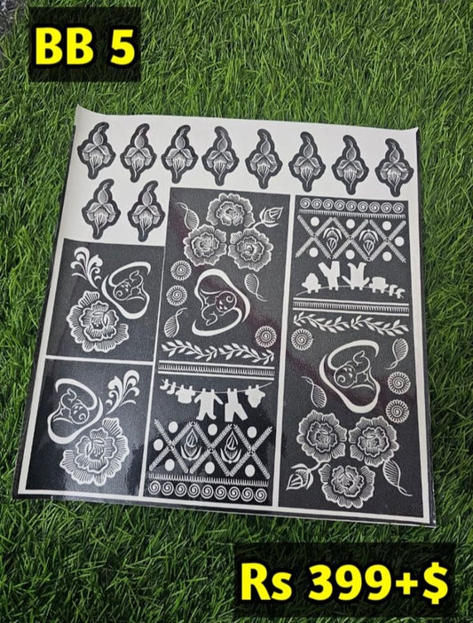 Baby Shower BB5 Mehindi Sticker (Only Sticker)