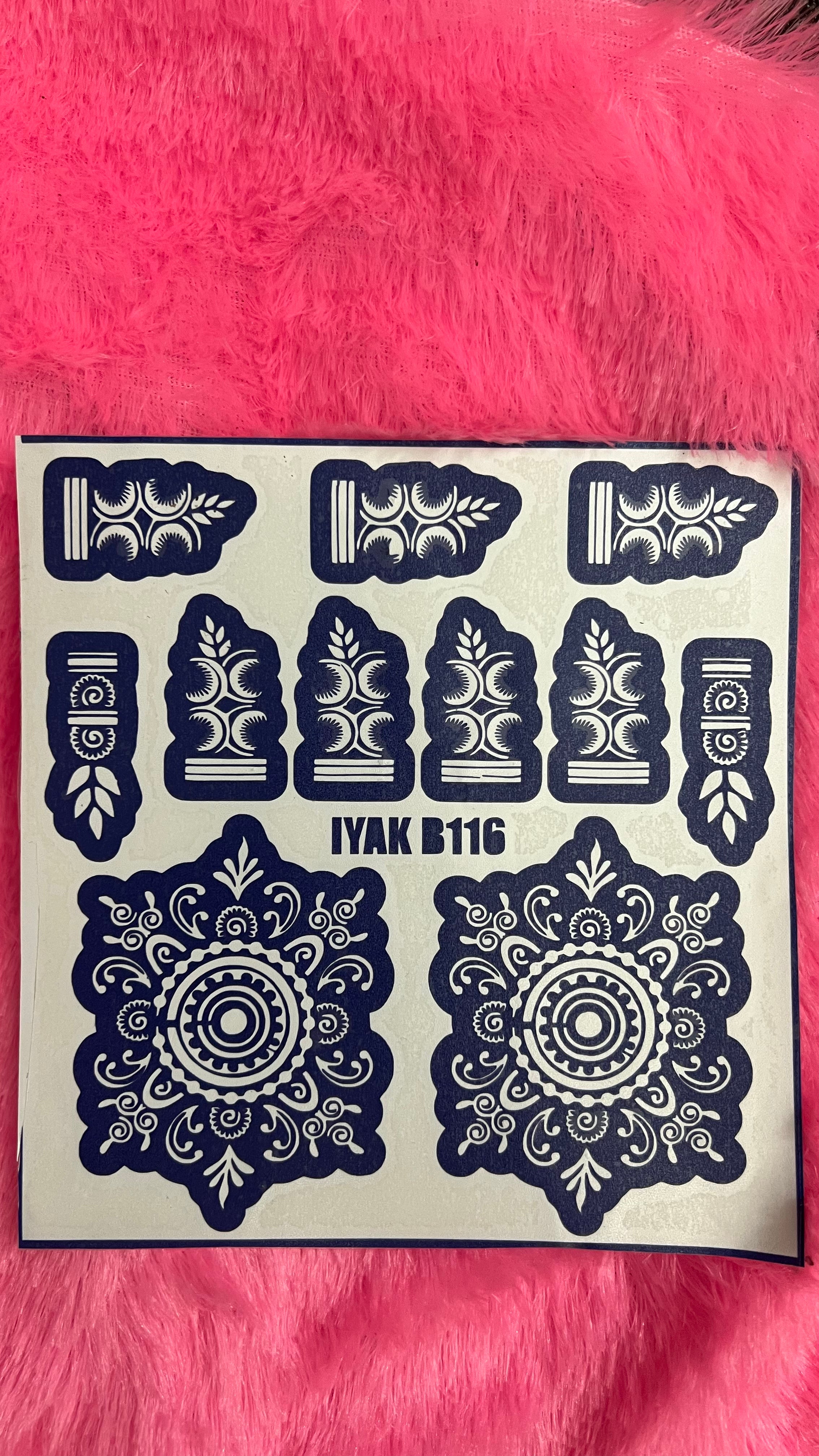 Semi Bridal B116 Mehindi Sticker (Only Sticker)