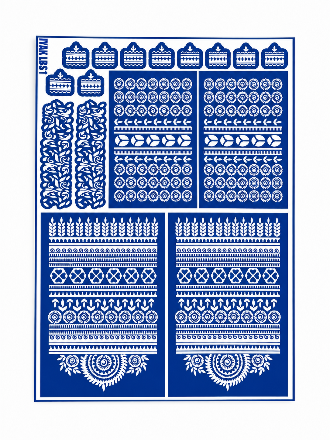 Semi Bridal Leg Mehindi Sticker LBS1 (Only Sticker)