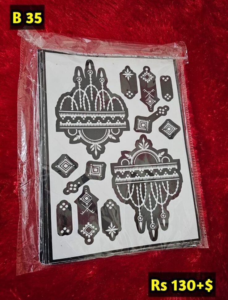 Semi Bridal B35 Mehindi Sticker (Only Sticker)