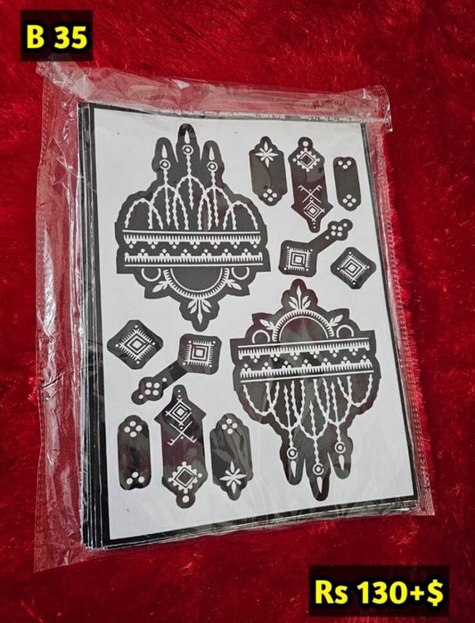 Semi Bridal B35 Mehindi Sticker (Only Sticker)
