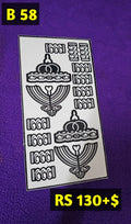 Semi Bridal B58 Mehindi Sticker (Only Sticker)