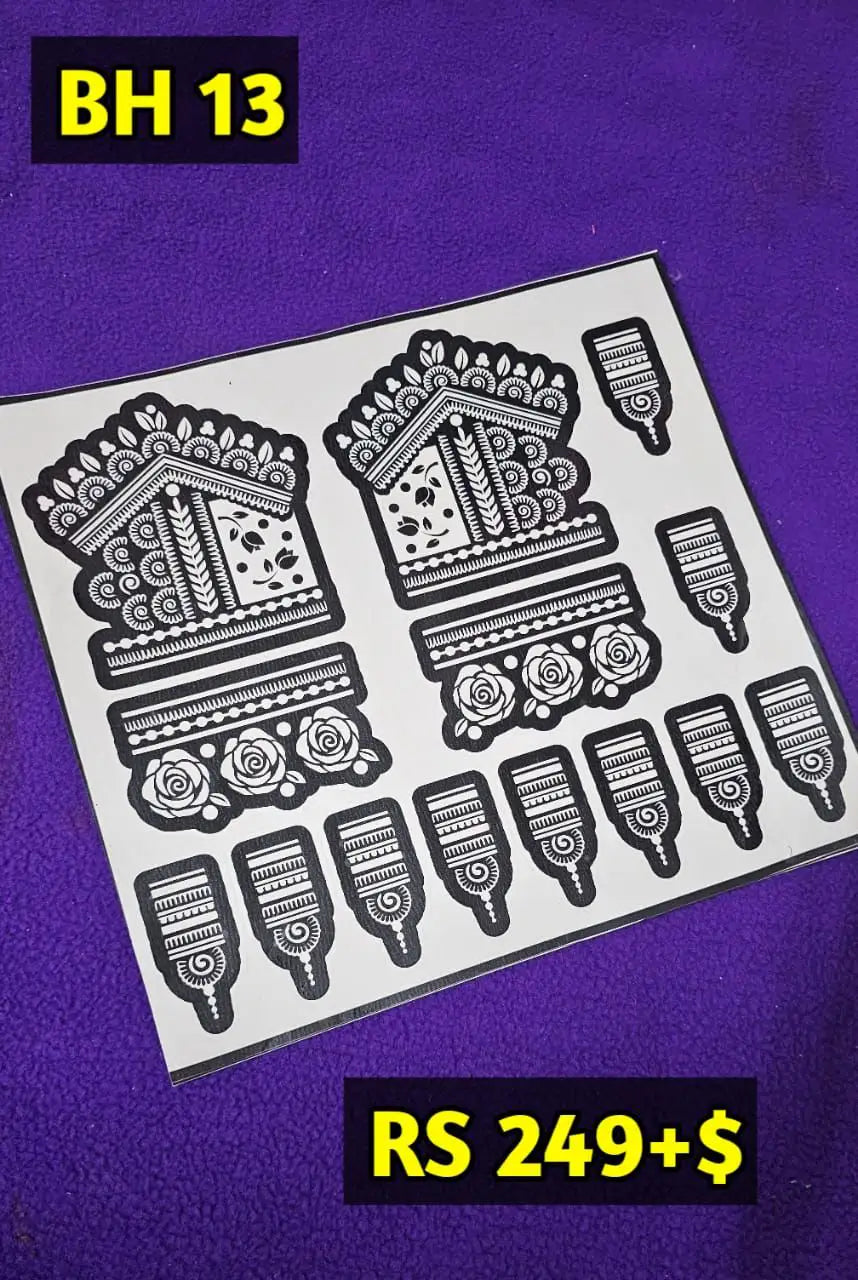 Bridal BH13 Mehindi Sticker (Only Sticker)