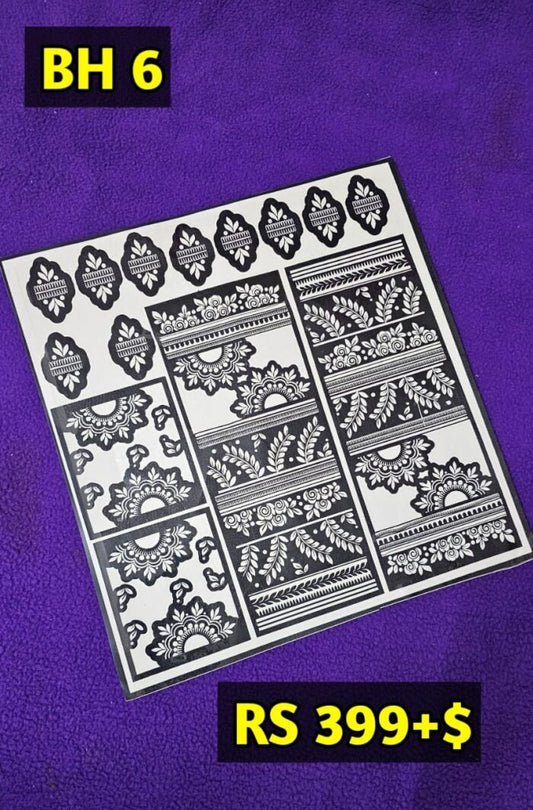 Bridal BH6 Mehindi Sticker (Only Sticker)