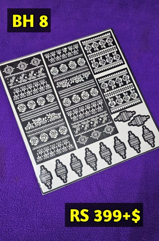 Bridal BH8 Mehindi Sticker (Only Sticker)