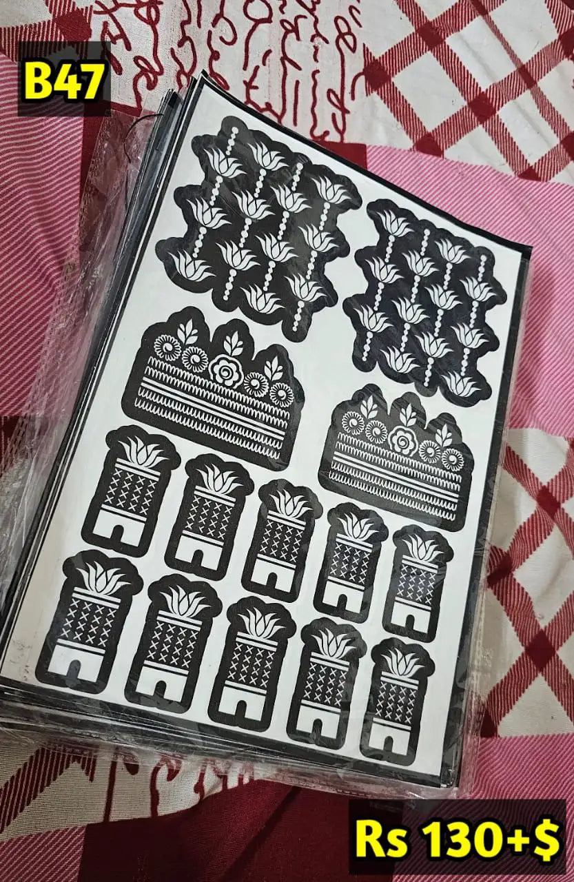 Semi Bridal B47 Mehindi Sticker (Only Sticker)