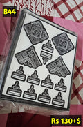 Semi Bridal B44 Mehindi Sticker (Only Sticker)