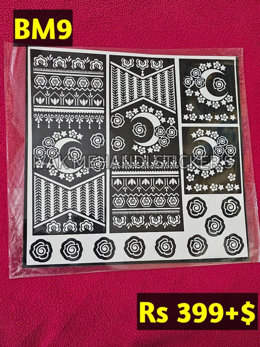 Bridal BM9 Mehindi Sticker (Only Sticker)