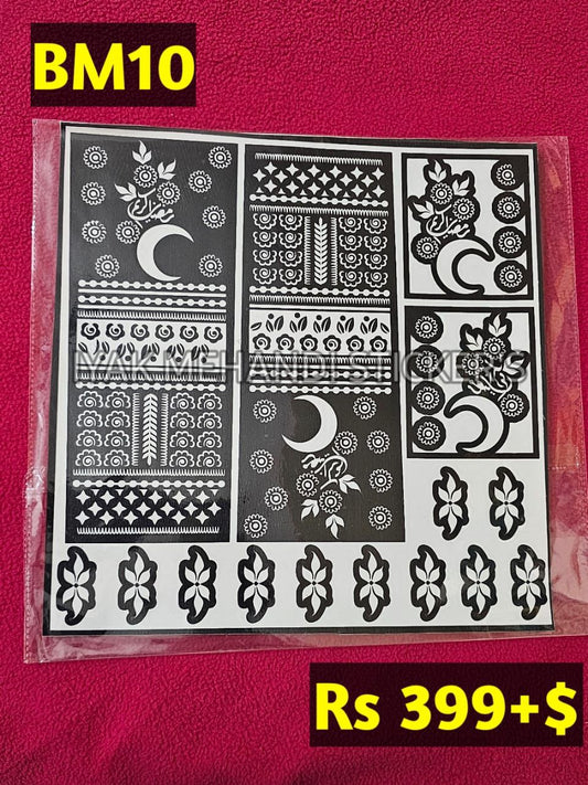 Bridal BM10 Mehindi Sticker (Only Sticker)