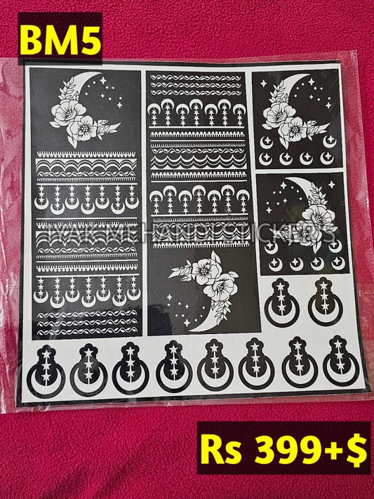 Bridal BM5 Mehindi Sticker (Only Sticker)