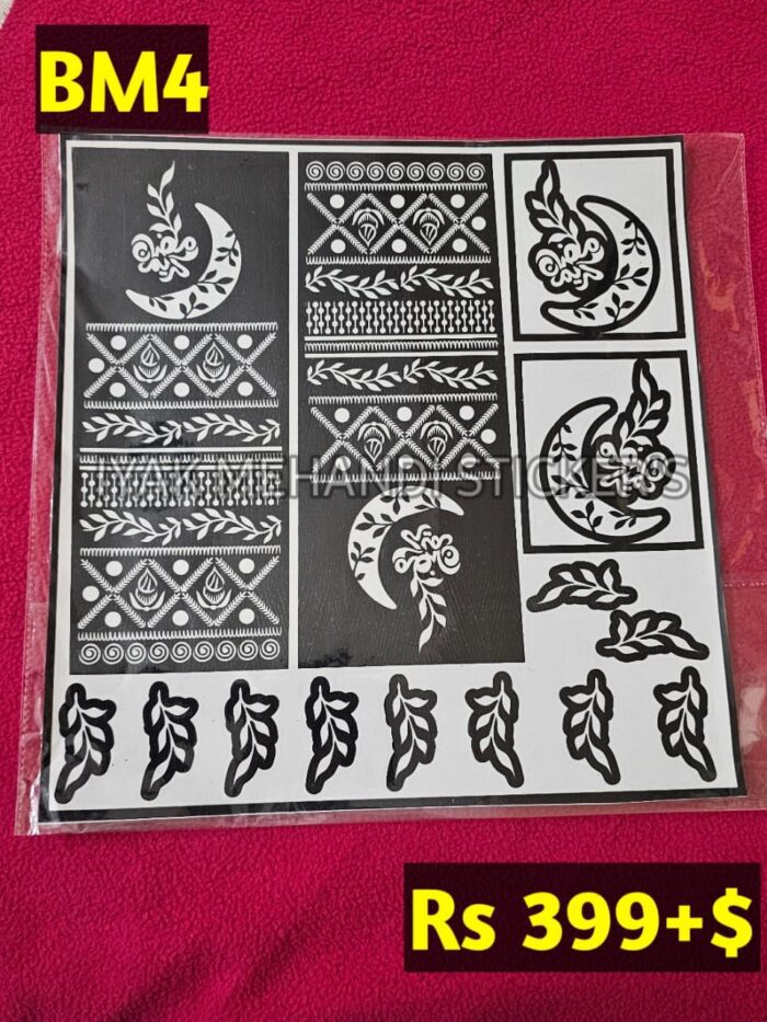 Bridal BM4 Mehindi Sticker (Only Sticker)