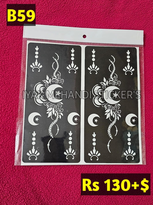 Semi Bridal B59 Mehindi Sticker (Only Sticker)