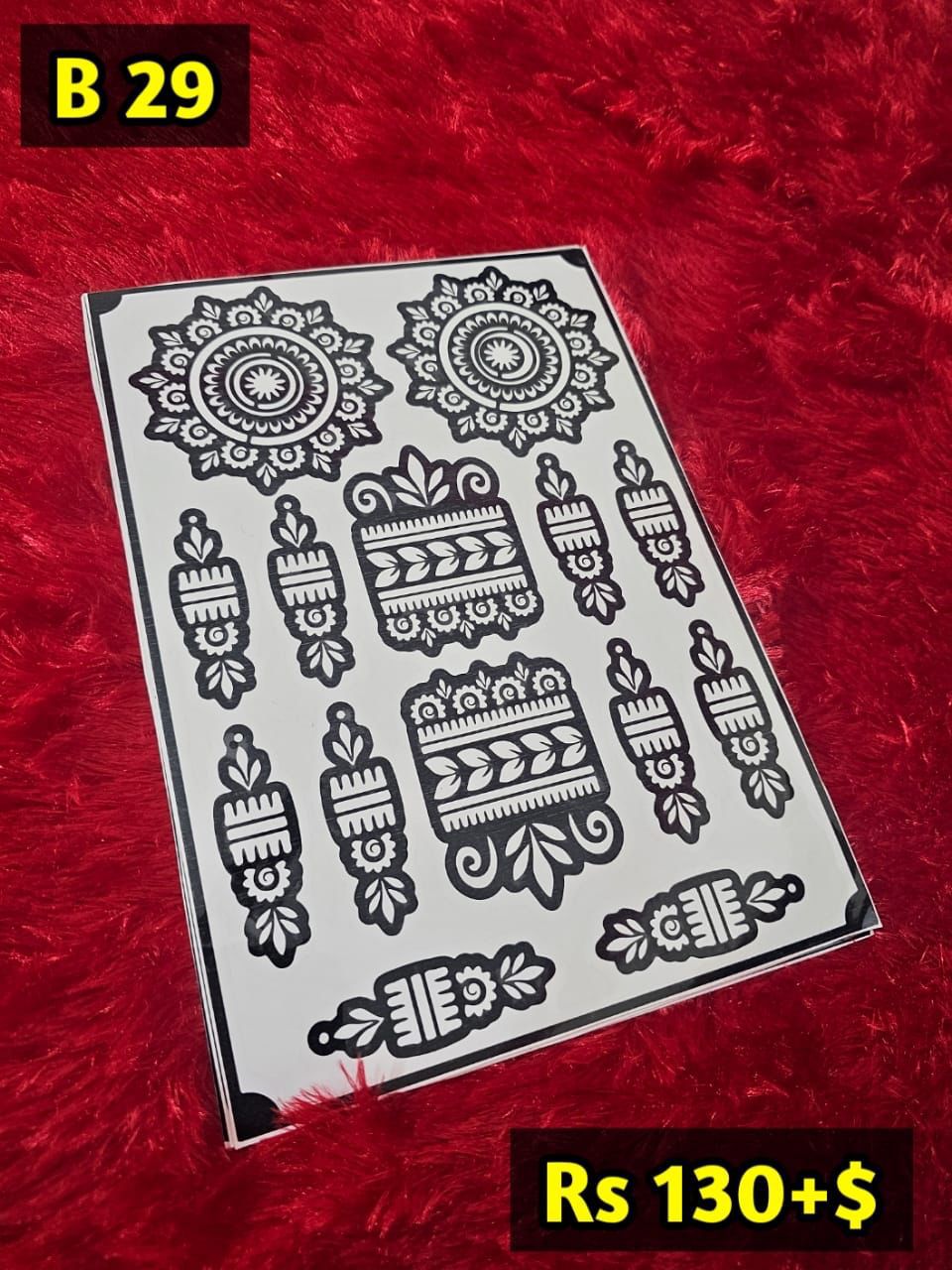 Semi Bridal B29 Mehindi Sticker (Only Sticker)