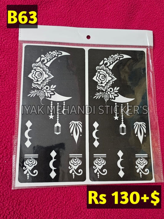 Semi Bridal B63 Mehindi Sticker (Only Sticker)