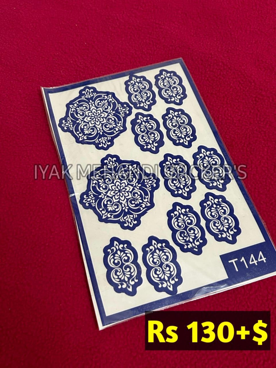 Semi Bridal T144 Mehindi Sticker (Only Sticker)