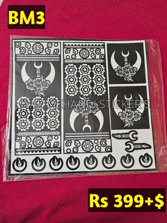 Bridal BM3 Mehindi Sticker (Only Sticker)