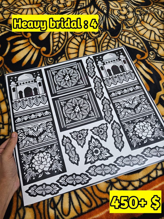 Heavy Bridal HB4 Mehindi Sticker (Only Sticker)