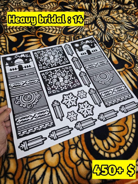 Heavy Bridal HB14 Mehindi Sticker (Only Sticker)