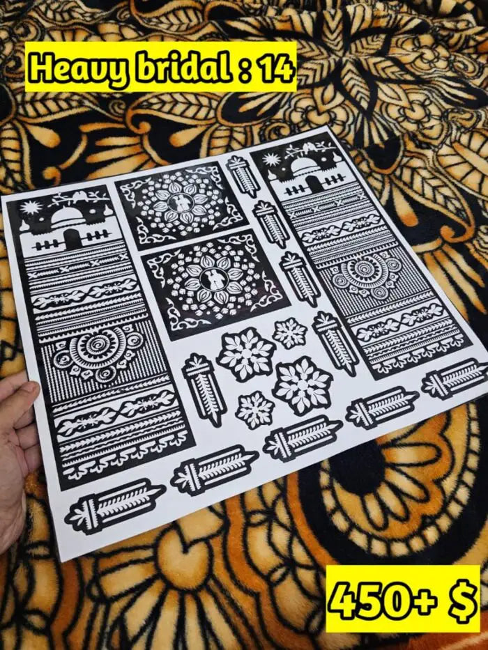 Heavy Bridal HB14 Mehindi Sticker (Only Sticker)