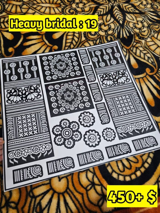 Heavy Bridal HB19 Mehindi Sticker (Only Sticker)