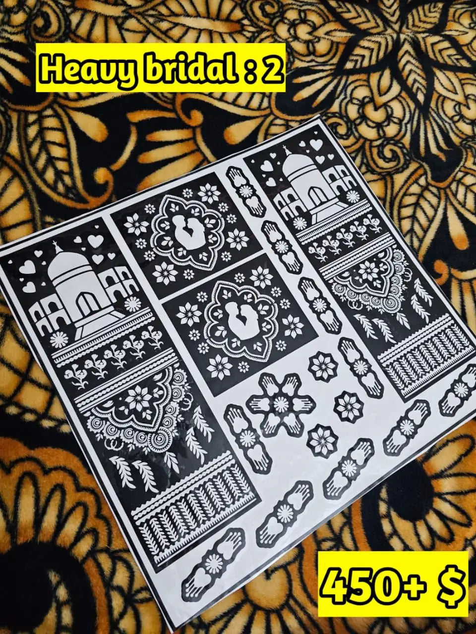 Heavy Bridal HB2 Mehindi Sticker (Only Sticker)