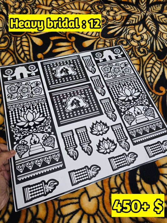 Heavy Bridal HB12 Mehindi Sticker (Only Sticker)