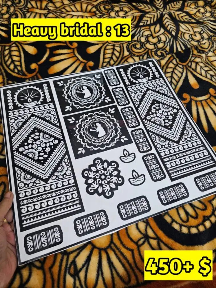Heavy Bridal HB13 Mehindi Sticker (Only Sticker)